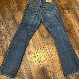 527 Levi's Dark Blue Bootcut Jeans for Men